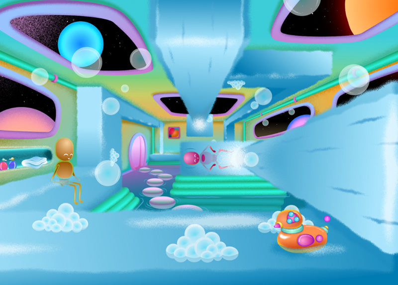 Tangerine Light: animator Stephen Smith creates an outer space guest house for Moon Panda's latest music video